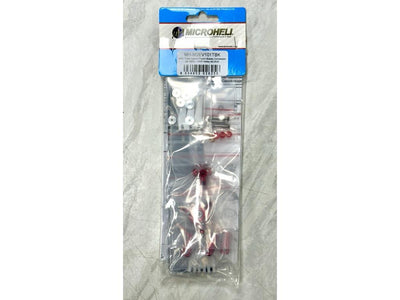 Microheli CNC Triple Carbon Plastic Blades Conversion Set - Red (Second Hand) : MHSH112