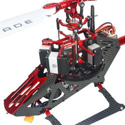 Aluminum/Carbon Fibre Main Frame (Red) - Blade Revolution 235 CP : MH-235C105