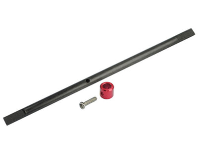 CNC Solid Carbon Main Shaft/Collar set (RED) -BLADE NANO CPX