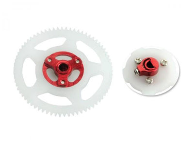 CNC Delrin Main Gear W/ Hub Set (RED) - BLADE NANO CPX/S/Nano S2 (MH-NCPX169)