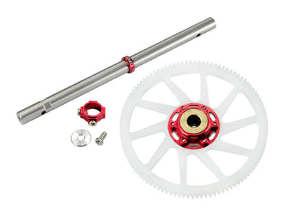 Titanium Main Shaft/CNC Delrin Gear/Auto Hub (Red) - Blade 180CFX/150S (MH-18FX167X)