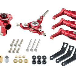 CNC Aluminum/Plastic Triple Blade Conversion set RED 180CFX