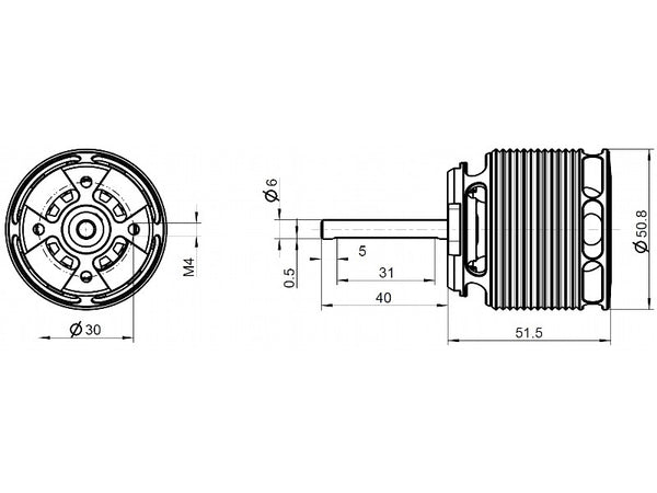 Pyrocip 650 Kontronik Pyro 650-65 - 650kv (LONG SHAFT) : 273131 - Midland Helicopters