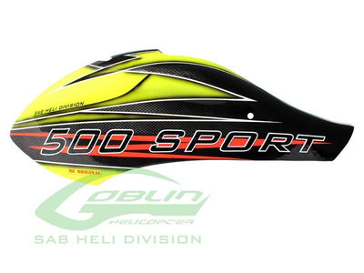 Canomod Airbrush Canopy SAB Yellow/Black - Goblin 500 Sport : H0938-S