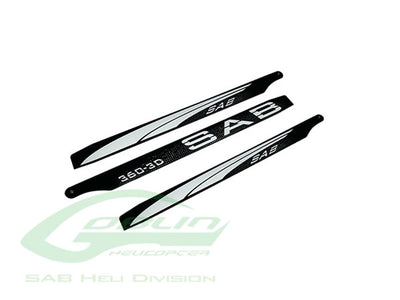 Black Line Carbon Fibre Main Blades 360mm - Goblin 380 KSE