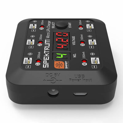Spektrum Micro 6 Port DC/USB 1S LiPo Charger : SPMXC1060