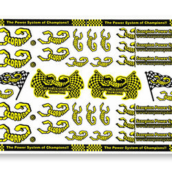 Scorpion Decal Sticker 006 White (A4 Size) : S_Sticker_006