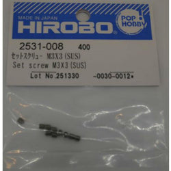 Hirobo Set Screw M3 x 3 SUS (10) : 2531-008