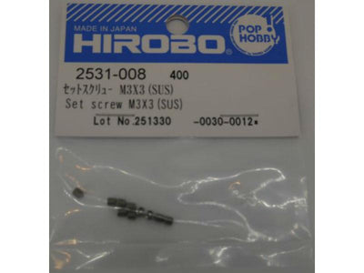 Hirobo Set Screw M3 x 3 SUS (10) : 2531-008
