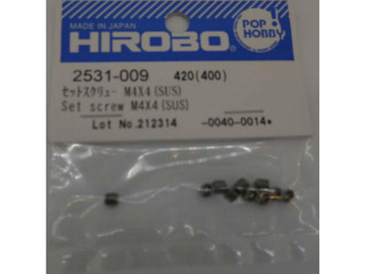 Hirobo Set Screw M4 x 4 SUS (10) : 2531-009