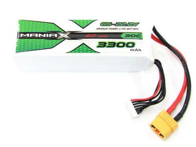 ManiaX 22.2V 3300mAh 30C Lipo Battery Pack : MX3300-6S-30