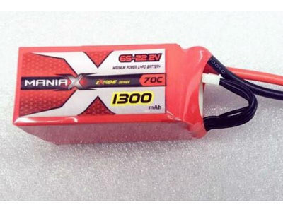 ManiaX 22.2V 1300mAh 70C Lipo Battery Pack : MX1300-6S-70