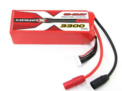 ManiaX 22.2V 3300mAh 70C Lipo Battery Pack : MX3300-6S-70