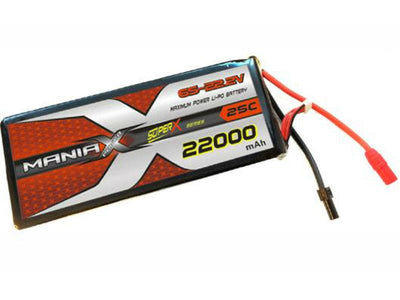ManiaX 22.2V 22,000mAh multi-rotors lipo battery packs : MX22000-6S-25