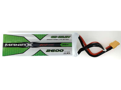 ManiaX 22.2V 2600mah 35C Lipo Battery Pack : MX2600-6S-35