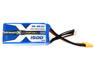ManiaX 22.2V 1500mah 45C Lipo Battery Pack : MX1500-6S-45