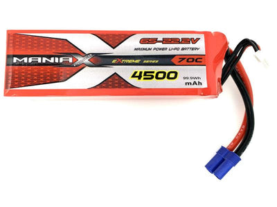 ManiaX 22.2V 4500mah 70C Lipo Battery Pack : MX4500-6S-70