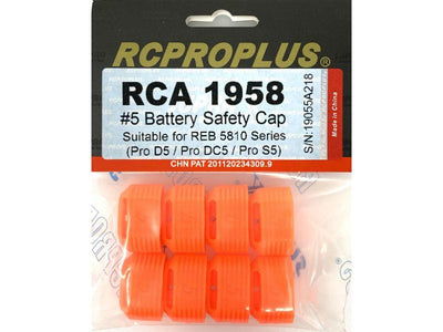 RCPROPLUS Battery Safety Cap Pro D5/S5 (8) (RCA1958)