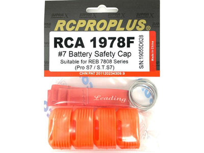 RCPROPLUS Battery Safety Cap w/Flag S7 (4) (RCA1978F)