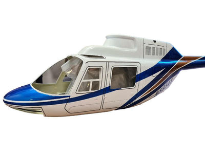 Funkey Scale Fuselage Jet Ranger .30 (550) Blue : JT-JR30BL