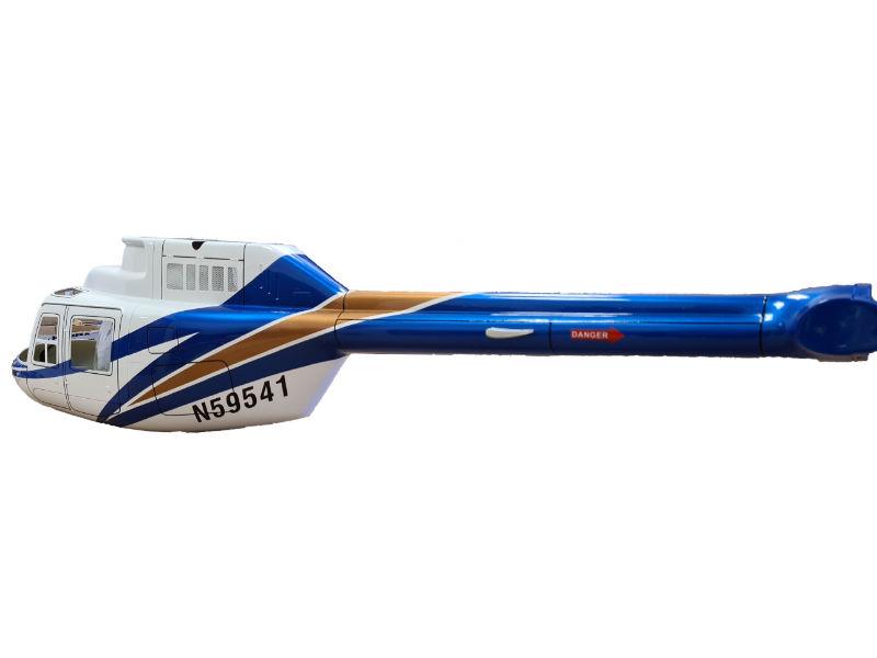 Funkey Scale Fuselage Jet Ranger .30 (550) Blue : H-8211B - Midland ...