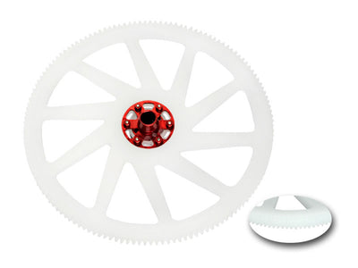 CNC Delrin Main Gear W/ Aluminium Hub Set (RED) - BLADE 230S / 230S V2 (MH-23V2168)