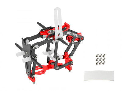 Aluminium/Carbon Fiber/Delrin Main Frame (RED) - BLADE MCPX BL2 : MH-MBL2105