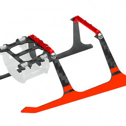 Carbon Fibre Landing Gear W/ Adjustable Battery Mount (RED) - BLADE MCPX BL2 : MH-MBL2106UR