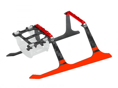 Carbon Fibre Landing Gear W/ Adjustable Battery Mount (RED) - BLADE MCPX BL2 : MH-MBL2106UR