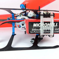 Carbon Fibre Landing Gear W/ Adjustable Battery Mount (RED) - BLADE MCPX BL2 : MH-MBL2106UR