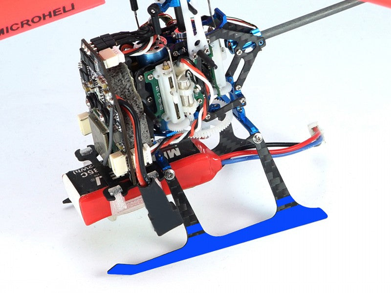 Carbon Fibre Landing Gear W/ Adjustable Battery Mount (RED) BLADE MC