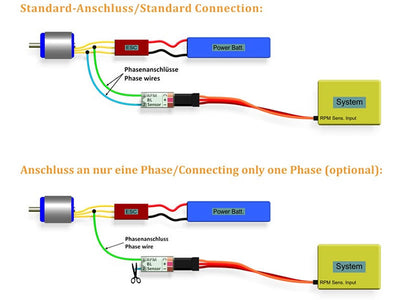 Brushless RPM Sensor with Adapter Cable - MICROBEAST PLUS : BXA76402