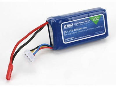Blade 180CFX 450mAh 3S 11.1v 30C LiPo 18Ga w/JST Connector