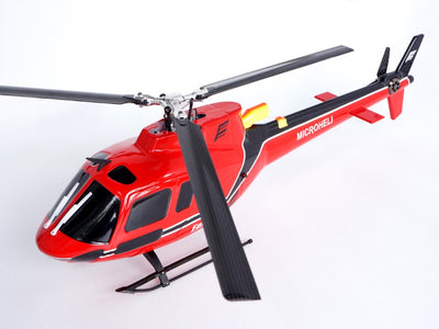 Airbrush Fiberglass AS350 Scale /W Landing Gear (RD) - BLADE 230S / V2 / Smart : MH-23V2-SA34