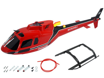 Airbrush Fiberglass AS350 Scale /W Landing Gear (RD) - BLADE 230S / V2 / Smart : MH-23V2-SA34