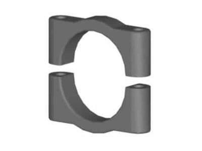 Clamps for carbon tailrotor case, 20mm dia.