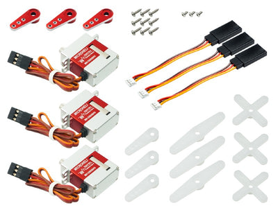 Precision HV Micro Servo Full Metal Gear Set W/ Converter Cables - BLADE 230S Smart : MH-DS008HVTC