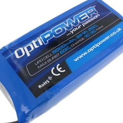 Optipower Lipo Cell Rx Battery 5000mAh 2S 25C