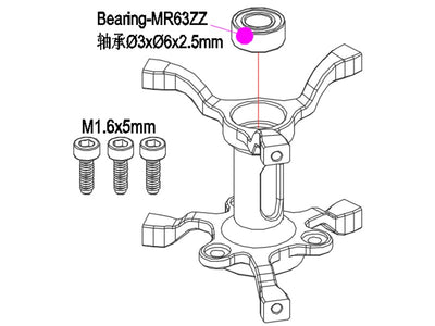 Servo Mount Set - OMP M1 : OSHM1006