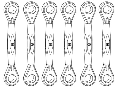 Servo Linkage Rod Set (6) - OMP M1 : OSHM1014