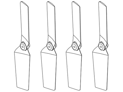 Tail Blade Set Black (4) - OMP M1 : OSHM1015