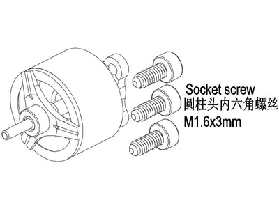 Tail Motor Set Yellow - OMP M1 : OSHM1031
