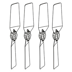 OMPHOBBY M2 Tail Blade Set - Black (4 Sets) : OSHM2038