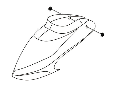 OMPHOBBY M2 V2 Canopy Set - Racing Yellow : OSHM2041