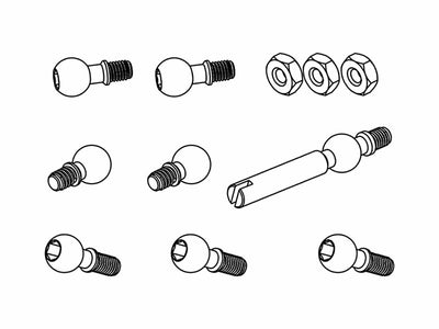 OMPHOBBY M2 Ball Joint set (1 Set) : OSHM2070