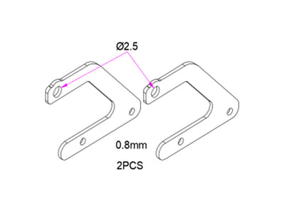 OMPHOBBY M2 Frame Rear Reinforcement Plate Set : OSHM2100