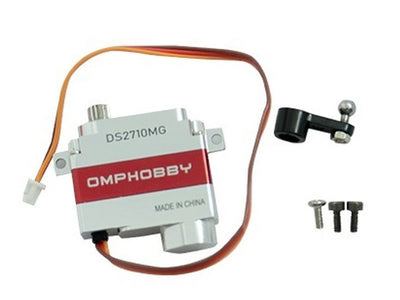 OMPHOBBY M2 V2 Metal Servo - Red And Silver : OSHM2122