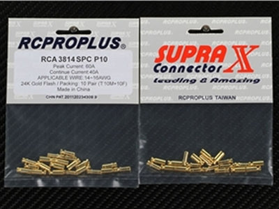 Supra-X 3mm Bullet Connector (10M, 10F)
