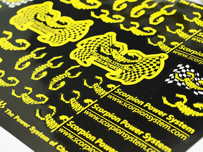 Scorpion Decal Sticker 005 Black (A4 Size) : S_Sticker_005