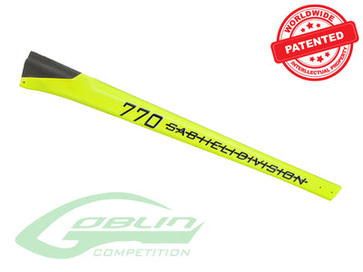 Carbon Fibre Tail Boom Yellow - Goblin 770 Competition